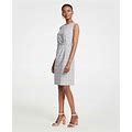 Ann Taylor Glen Plaid Ruched Sheath Dress, Size 14Us, Color Grey, Sold