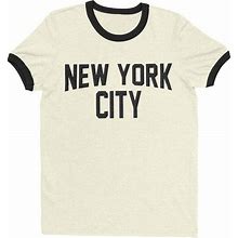New York City Ringer Tee T-Shirt Retro Style Men's Shirt