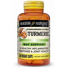 Mason Natural Turmeric - Healthy Inflammatory Response, Improved Joint And Muscle Health, Herbal Supplement, 60 Veggie Caps