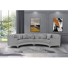 Msaleen Curved Sectional Sofa Symmetrical Couch - Velvet Curved Symmetrical Sectional Sofa Modular Semi Circular Sofa 6 Seaters Modern Tufted Couch L