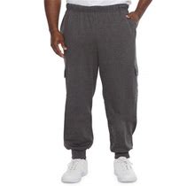 Champion Powerblend Mens Big And Tall Regular Fit Cargo Jogger Pant | Gray | Big Tall 4X-Large Tall | Pants Jogger Pants