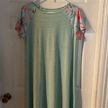 Knit Dress | Color: Green/White | Size: M