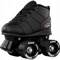 Crazy Skates Black Adjustable Rocket Roller Skates For Girls And Boys - Great Beginner Kids Quad Skates - Medium 3-6