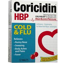 Coricidin Hbp Cough & Cold Tablets - 16 Ea, 2 Pack