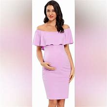 Jezero Dresses | Maternity Shoulder Of Dress Size L | Color: Pink | Size: L