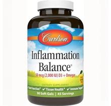 Carlson Inflammation Balance - Lemon Supplement Vitamin | 90 Soft Gels