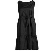 Harshman, Plus Size Women's Naveen Cotton Midi-Dress - Black - Size 18