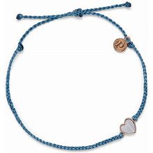 Pura Vida Rose Gold Or Silver Heart Of Pearl Anklet W/Charm - Adjustable Band