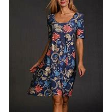 Lbisse Womens Dress Floral Stretchy Size Xl