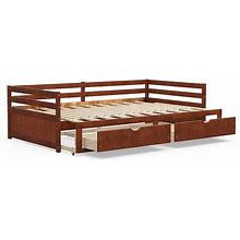 Extendable Twin To King Daybed With Trundle And 2 Storage Drawers