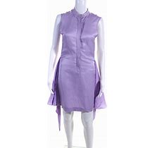 Bondi Born Womens Sleeveless Linen Blend Valais Mini Dress Lavender Size XS