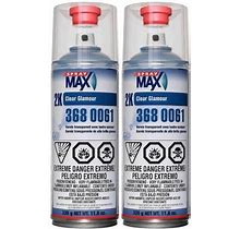 2 Cans Usc Spraymax 2K Glamour High Gloss Clear Coat Spray Max 3680061 Aerosol