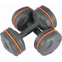 A Pair Dumbbell Barbell Neoprene Coated Weights 5KG Blue Plastic