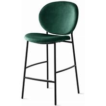 Calligaris Inès Upholstered Stool With Metal Frame - Bar Stools In Green | Size 39.38 H X 19.0 W X 22.88 D In | P110012708_1511485500 | Perigold