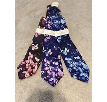 Michael Strahan Collection - Set Of 3 Neck Tie / Floral / NWT