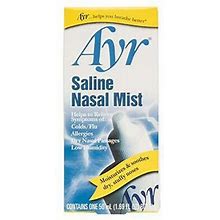 Ayr Saline Nasal Mist, 1.69 Fl Oz (Pack Of 6) (Packaging May Vary)