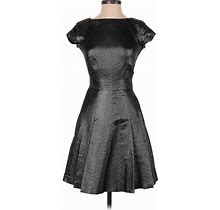 Reiss Cocktail Dress - A-Line: Black Argyle Dresses - Women's Size 0