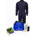 National Safety Apparel Large Blue Westex Ultrasoft Flame Resistant Arc Flash Personal Protective Equipment Kit -KIT2CV11LG09