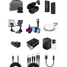 Cellet Accessories For Samsung Galaxy S23: Travel Case, Earbuds, Power Bank, Phone Holder, Stand, Wireless Charger, Type-C Cables, Car Charger, UL Cer