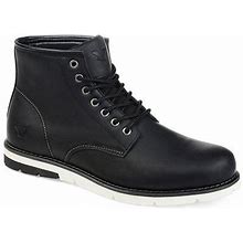 Territory Mens Axel Flat Heel Lace-Up Boots | Black | Regular 10 | Boots Lace Up Boots | Cushioned