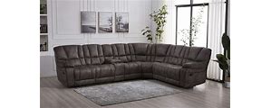 Betsy Furniture Large Microfiber Reclining Sectional Living Room Sofa In Grey 8019 [Left Or Right]