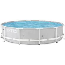 Intex 26710Eh 12 ft X 30 in Prism Frame Round Above Ground Swimming Pool, (No Pump)