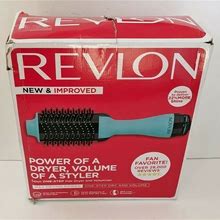 Revlon Hair Dryer & Volumizer Hot Air Brush Salon One-Step Mint Color