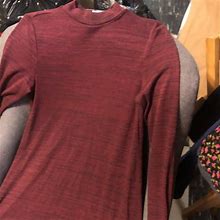 H&M Dresses | H&M Long Sleeve T Shirt Dress | Color: Red | Size: 2
