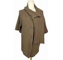 Sparrow Women's Wool Cardigan Sweaters Brown Dolman Short Sleeve Size Small