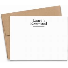 Classic Personalized Stationery For Women And Men, Professional FLAT Note Cards With Envelopes, Personalized Stationary Set For Women Or Men, Your