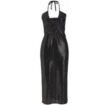 Dodo Bar Or Women's Tal Sequin-Embroidered Midi-Dress - Black - Size 4