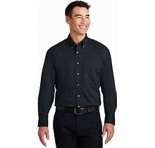 Port Authority Clothing Port Authority Long Sleeve Twill Shirt S600T Classic Navy Small