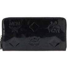 Mcm Unisex Black Leather Wallet