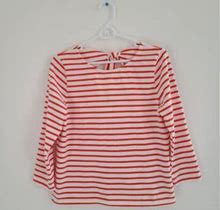 J Crew Tie-Back Top In Striped Mariner Cloth 100% Cotton Size M