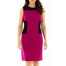 Danny & Nicole Colorblock Dress Berry Size 6 Msrp $60.00