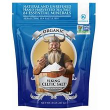 Celtic Salt By Viking 8Oz Organic Kosher Non Gmo Finest Unrefined Ground Sea Salt 84 Minerals For Seasoning Cooking Baking Pickling