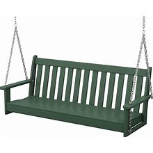 POLYWOOD GNS60GR Vineyard 60" Outdoor Swing, Green