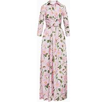 Oscar De La Renta - Poppies-Print Poplin Shirt Dress - Women - Silk/Polyamide/Elastane - 16 - Pink