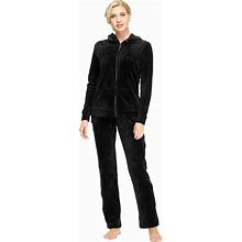 Dolcevida Womens Velour Sweatsuits Sets 2 Piece Tracksuits Outfits Full Zip Hoodie And Sweatpant Set Velvet Jogging Suit
