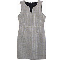 Talbots Dresses | Nwot Talbots Textured Knit Sleeveless Checkerd Black /Blue Sheath Dress | Color: Black/Blue | Size: 12