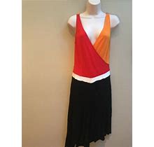 Yyigal Color Block Dress Size Small Asymmetrical Hem