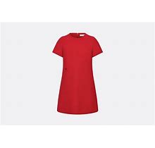 DIOR - Straight Dress Amaryllis Red Wool And Silk - Size 38 - Women