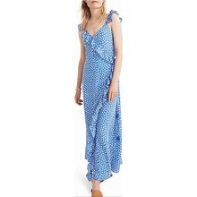 Madewell Dresses | Madewell Ruffle Maxi Dress | Color: Blue/White | Size: 2