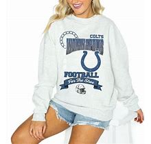Gameday Couture Women's Women S Ash Indianapolis Colts Run The Show Pullover Sweatshirt