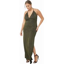 Forever 21 Dresses | Plus Size Halter Maxi Dress | Color: Gold | Size: 1X