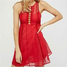Free People Dresses | Free People Wherever You Go Crochet Dress | Color: Red | Size: 8