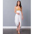 NWT Mara Hoffman Rayon Embroidered Bandeau Maxi White Dress Size XS - $286