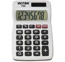 Victor Calculator, 8Digit Handheld, White