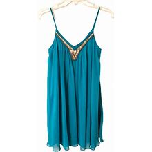 Express Dresses | Express Sleeveless Dress - Turquoise - Size Small | Color: Blue/Green | Size: S