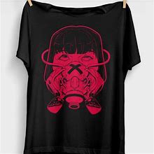 Gildan Ahegao Gas Mask T-Shirt Or Grunge Aesthetic Clothing Or Post Apocalyptic Tee Or - New Women | Color: Black | Size: M
